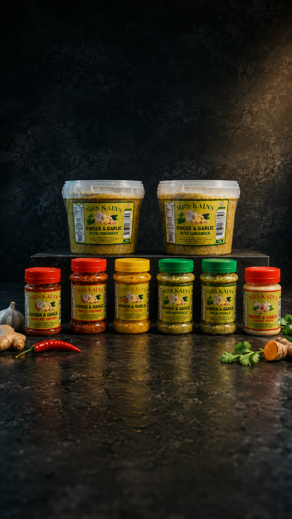 Mrs Kain's — Ginger & Garlic Range